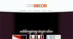 Desktop Screenshot of maxdecor.pl